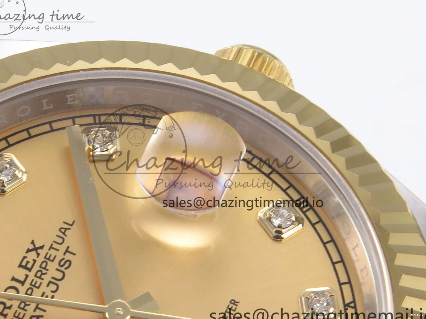 MiroTime 0514 DateJust 41 126333 EWEF Best Edition YG Diamonds Dial on SS YG Oyster Bracelet A Minimalist 973